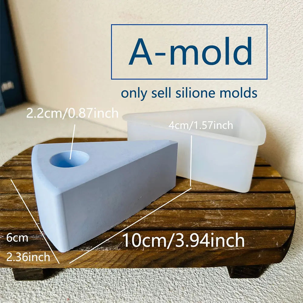Silicone Candle Mold – Cake Slice, Rainbow Arch & U-Shape