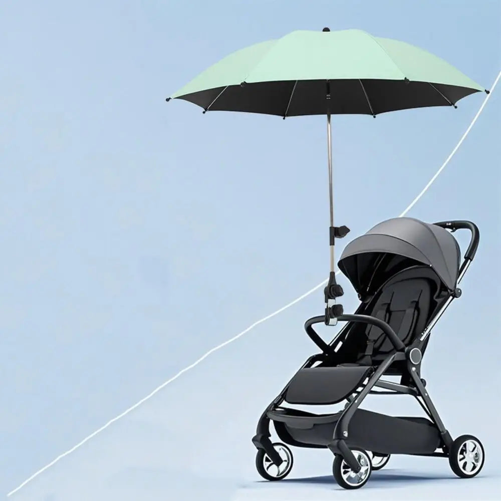 Universal Umbrella Clip Holder for Stroller & Baby Cart – Black