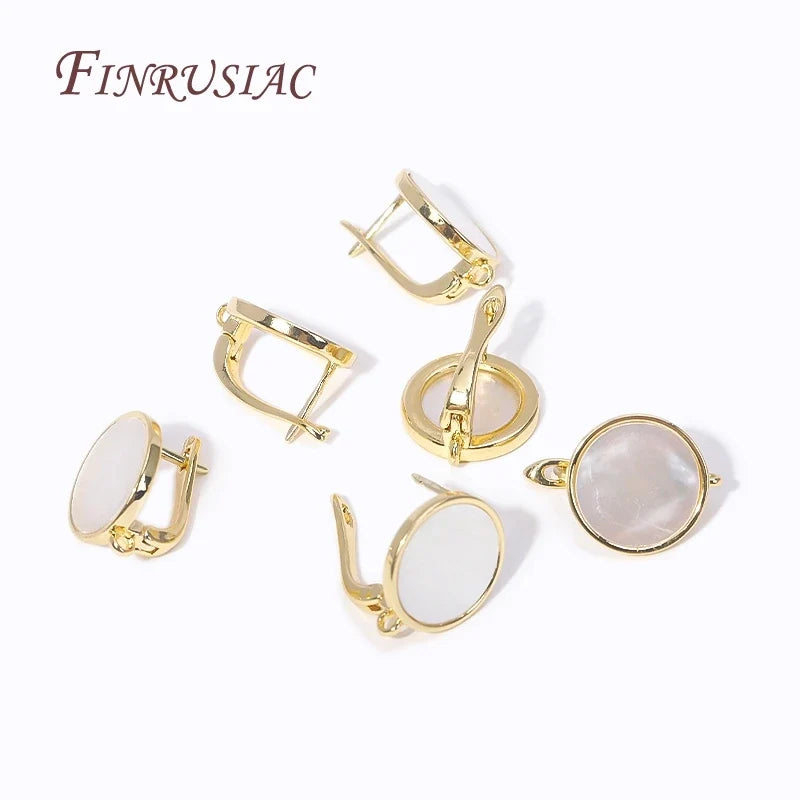 18K Gold Plated Shell Earring Hooks & Clasps | DIY Jewelry Findings