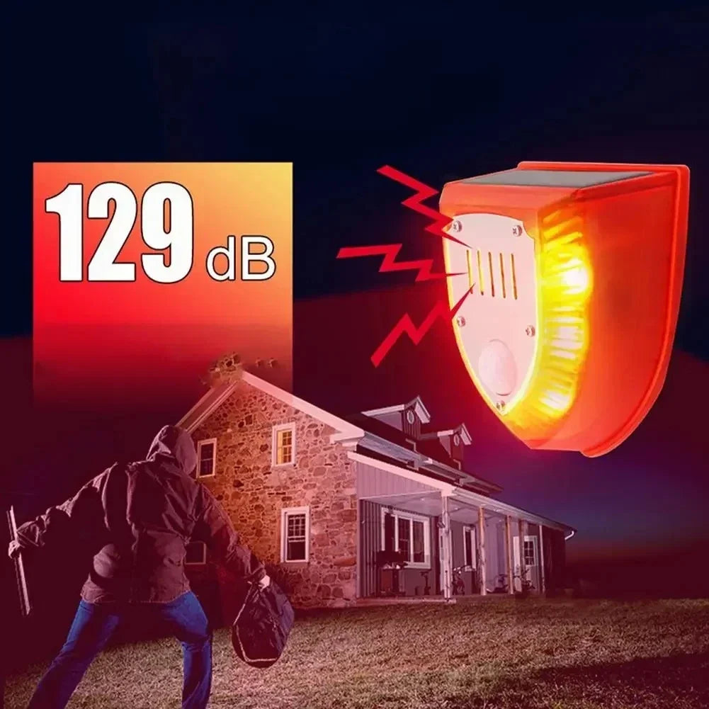 Solar Security Siren – 3-Mode Motion Sensor Animal Repeller