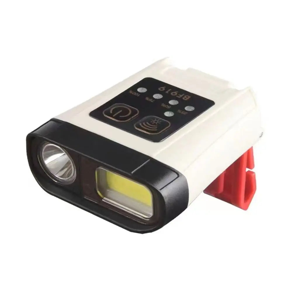 USB Rechargeable Clip-On Cap Light – Dual COB LED, 400LM
