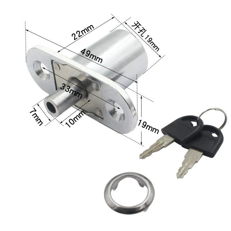 Zinc Alloy Press-Type Sliding Door Lock – Cabinet & Wardrobe