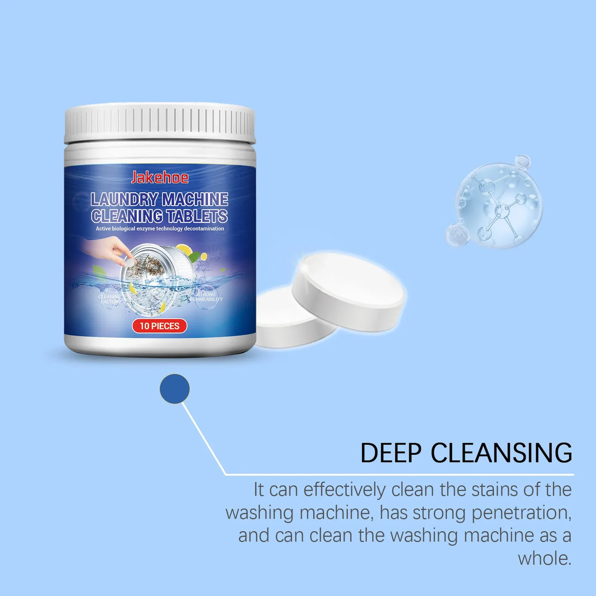 Washing Machine Cleaning Tablets – Deep Clean & Odor Remover 10pk