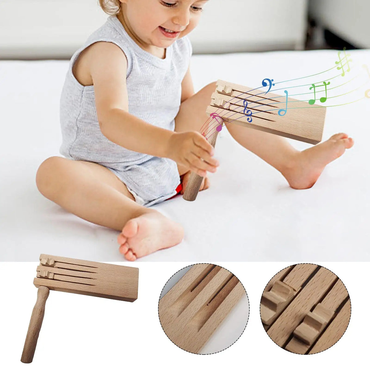 Wooden Spinning Ratchet Noise Maker – Party & Sports Toy