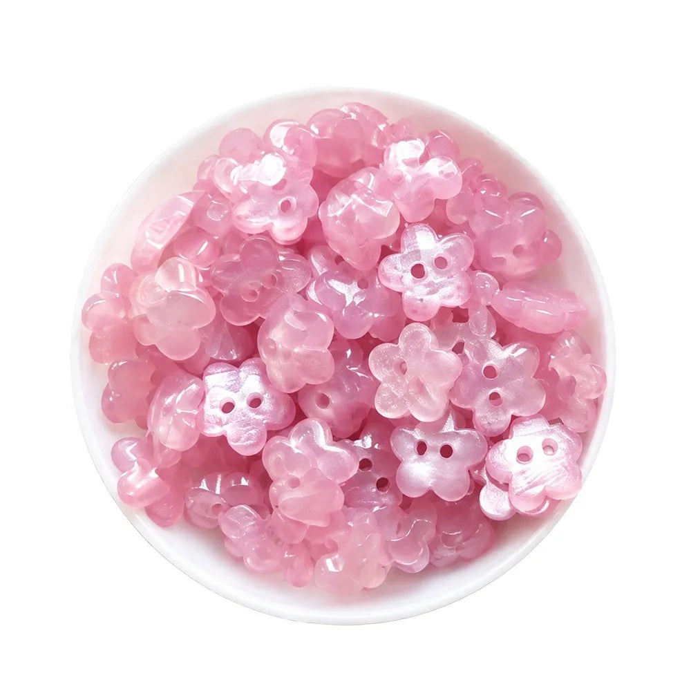 50pcs 3D Flower Buttons 11mm Hollow Cloud Shape – DIY Craft