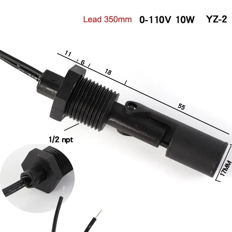 PP Horizontal Float Switch – Side Mount Water Level Sensor