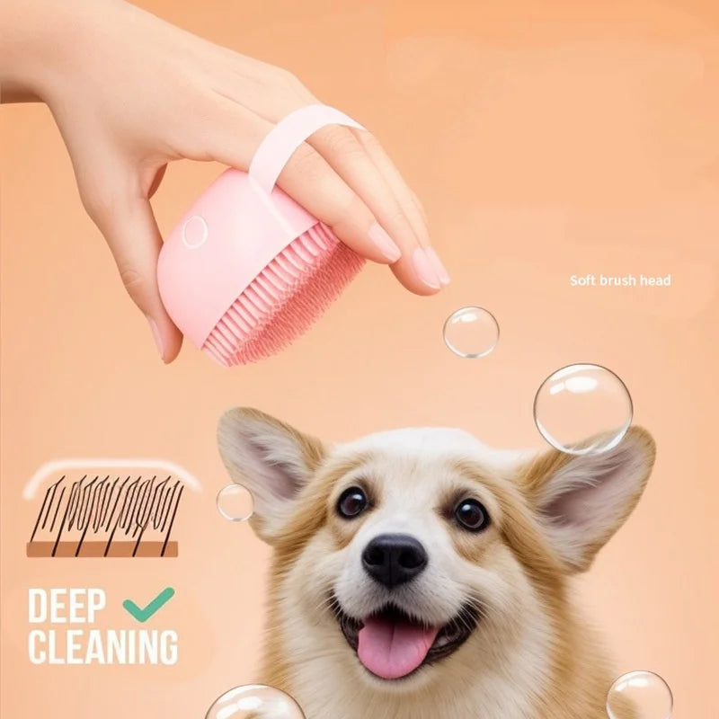 Silicone Pet Bath Massage Glove – Dog & Cat Grooming Brush