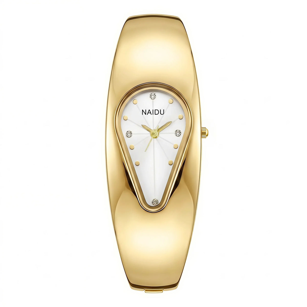 Naidu Women's Gold Bracelet Quartz Watch – Elegant Bangle Style