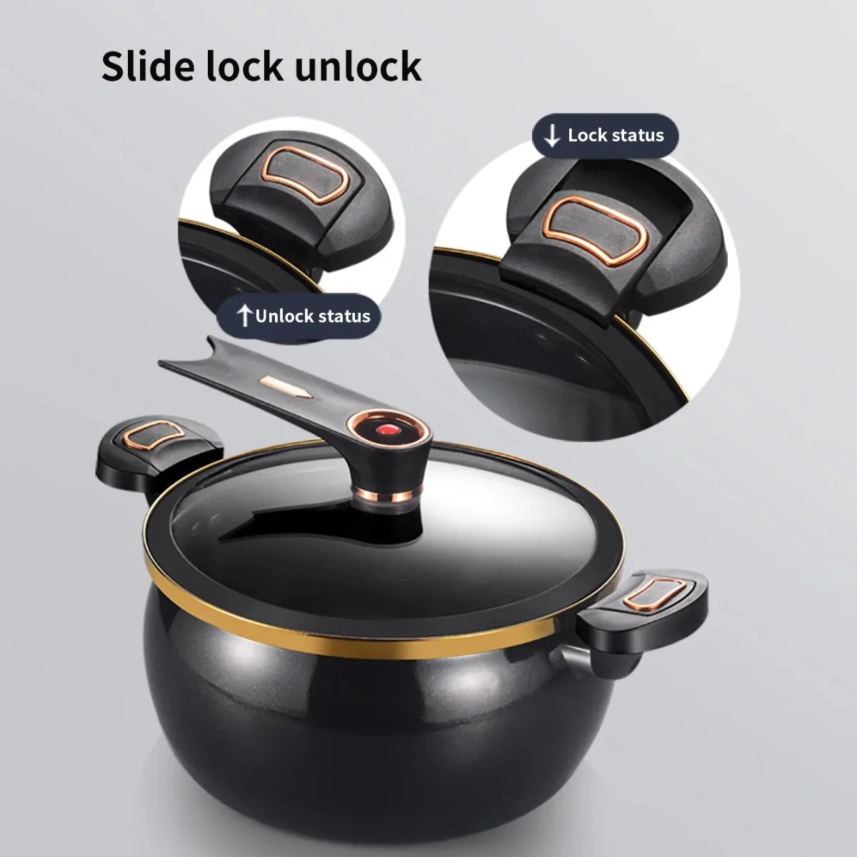 FEB.WIND 8L Cast Iron Ceramic Soup Pot – Gas & Induction