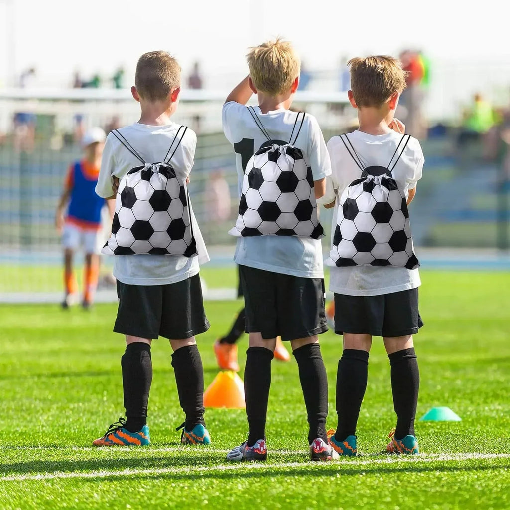 10-Pack Kids Football Drawstring Party Favor Bags | Gift Bags