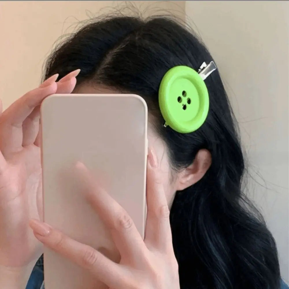 Y2K Extra Large Button Hair Clip – Candy Style Barrette