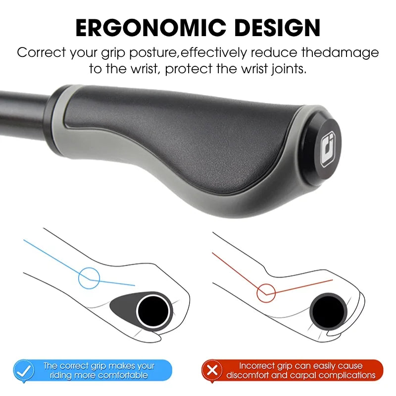 ODI Leather Lock-On MTB Handlebar Grips – Anti-Slip Bicycle