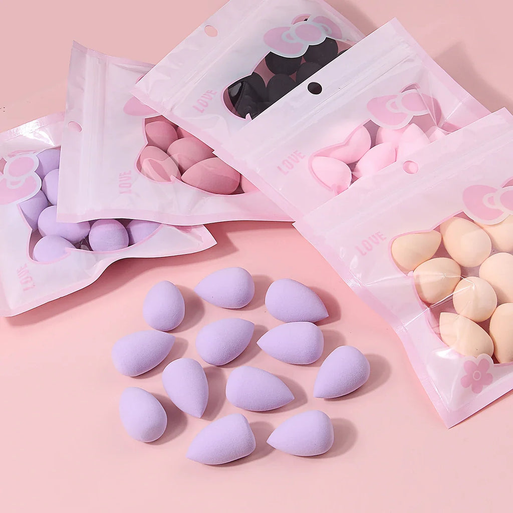 12Pcs Mini Makeup Sponges – Water-Expanding & Washable