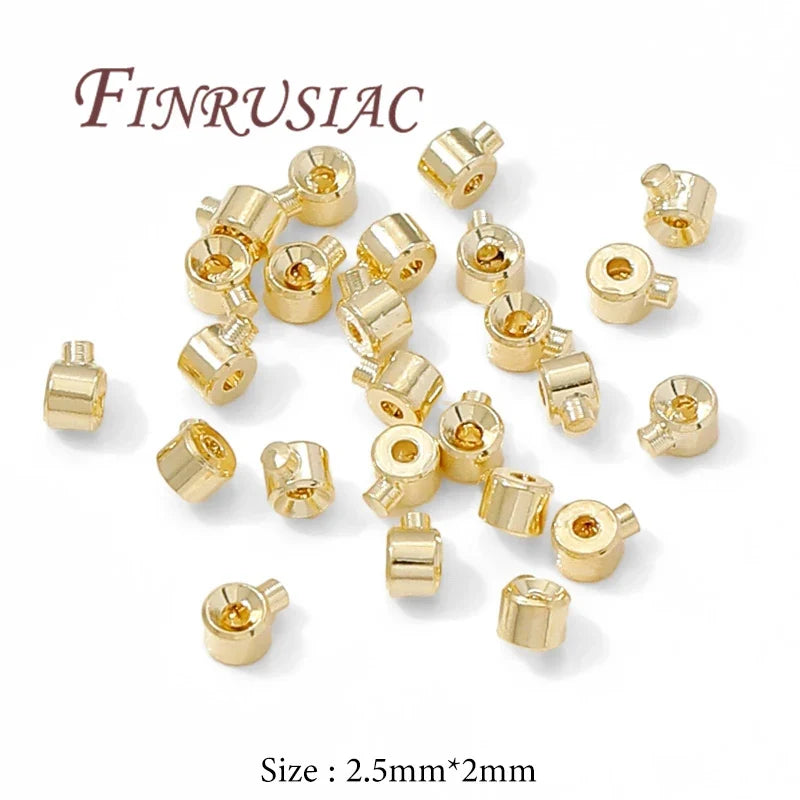 18K Gold Plated Crimp End Beads 2.5mm 3mm | Jewelry Making
