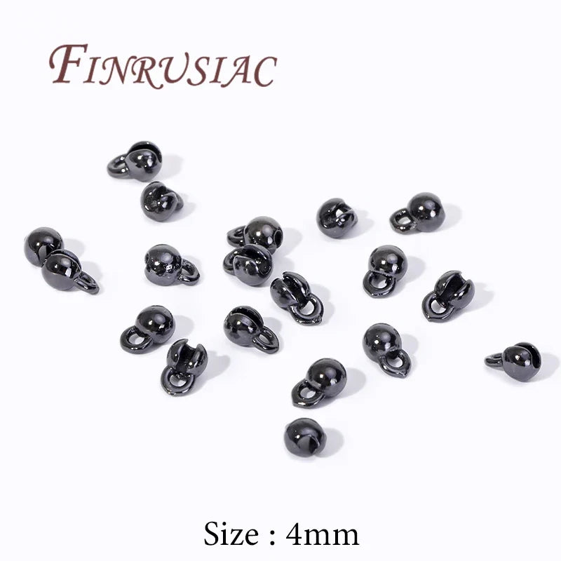 18K Gold Plated Crimp Beads & Bead Tip Connectors – 10–20 Pcs