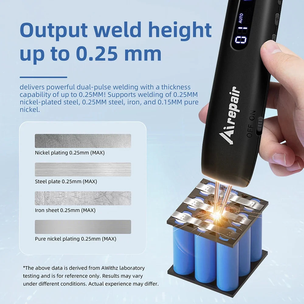 Portable 18650 Battery Spot Welder Kit – 8 or 12 Settings