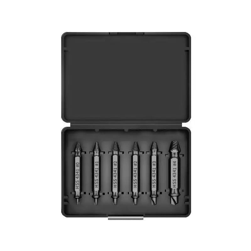 6-Piece Screw Extractor Set – Broken Bolt & Stripped Remover