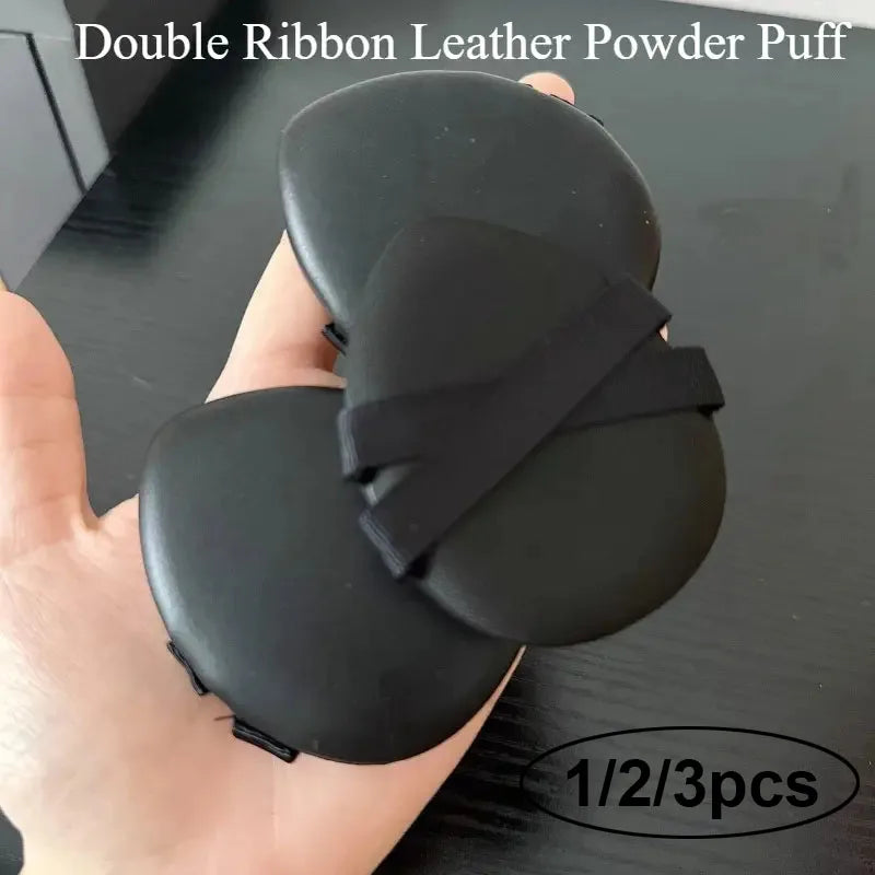 Dual-Sided Leather Makeup Sponge Puff | Dry Wet Air Cushion
