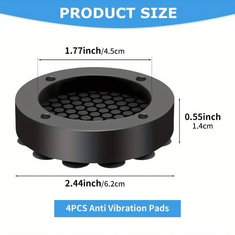 4-Pack Anti-Vibration Pads for Washing Machine & Appliances