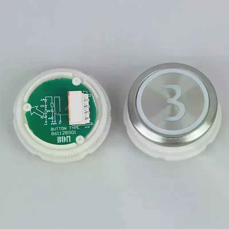 Round Stainless Steel Elevator Button – Floors 1-6 & Up/Down