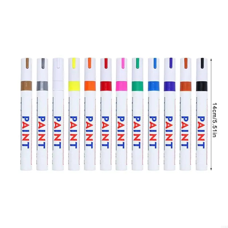 Metallic Oil-Based Paint Pens – 12 Waterproof Permanent Markers