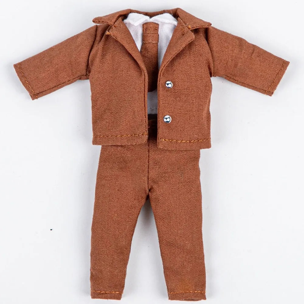 OB11 & 1/12 BJD Doll Clothes Set – Coat, Shirt & Pants