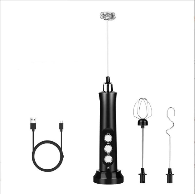 Portable USB Rechargeable Stainless Steel Milk Frother