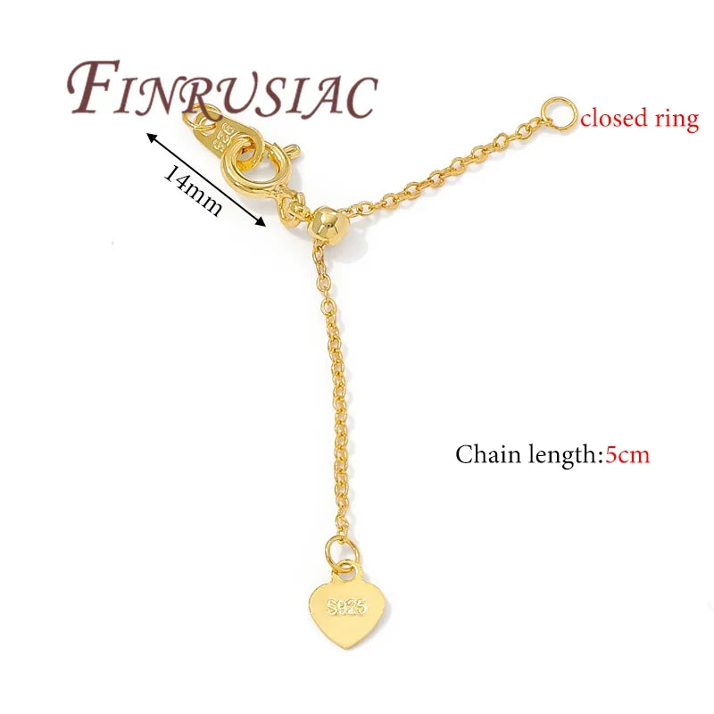 18K Gold Plated Bracelet Chain Extender | Spring Clasp & Stopper