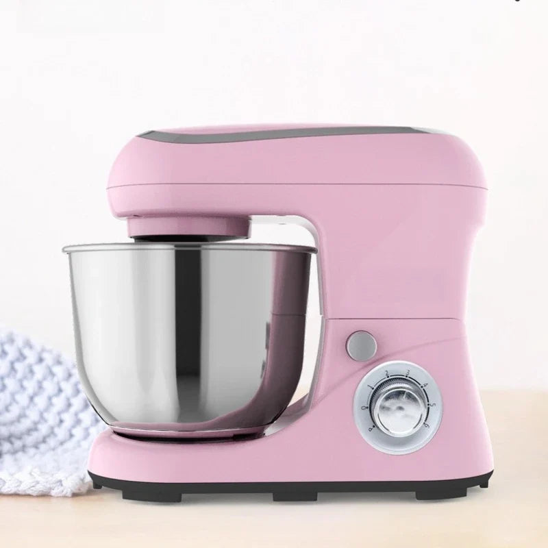 Pink Stand Mixer – Dough Kneading, Egg Beating & Whipping