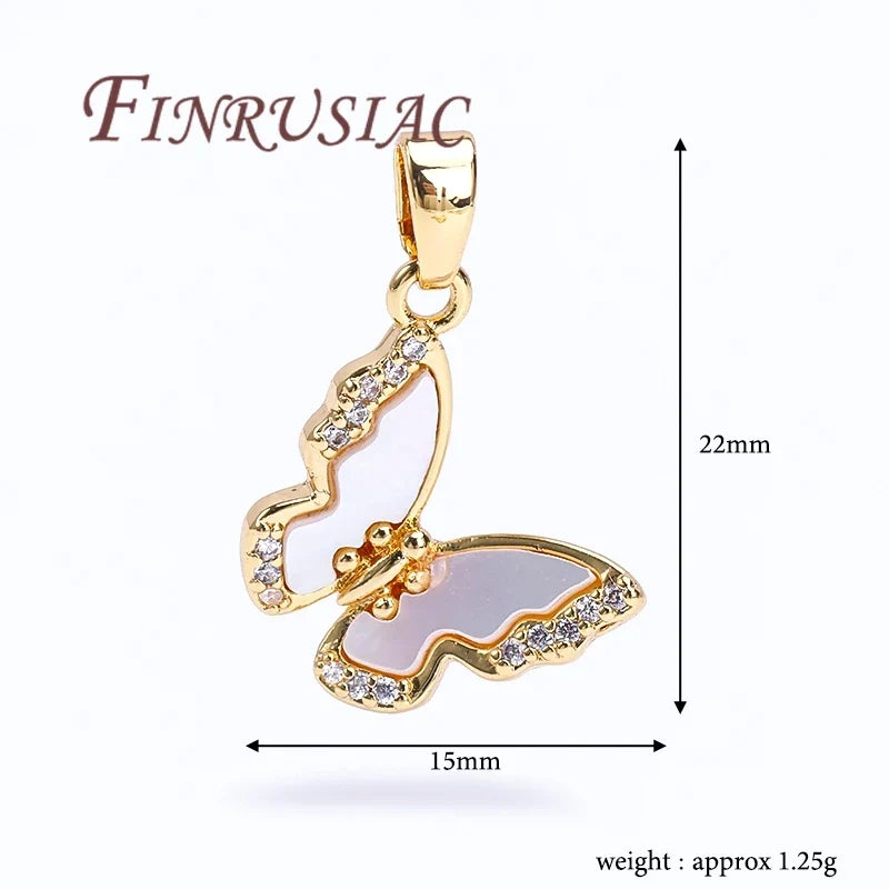 18K Gold Plated Shell Charms – DIY Necklace Pendant Findings