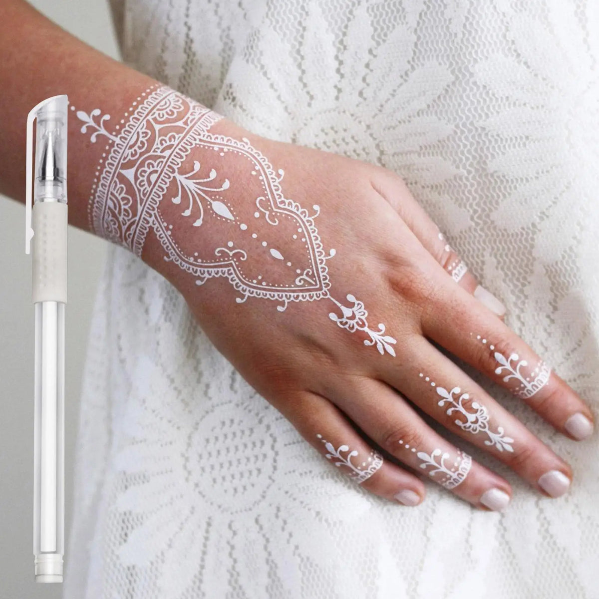 White Temporary Skin Marker Pen – Water-Soluble Scribe Pen