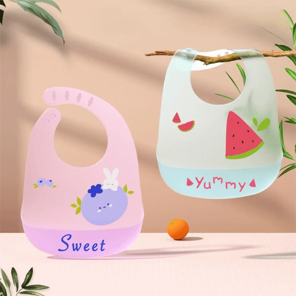 Silicone Baby Bib – Waterproof Cartoon Feeding Bib Ages 1–3