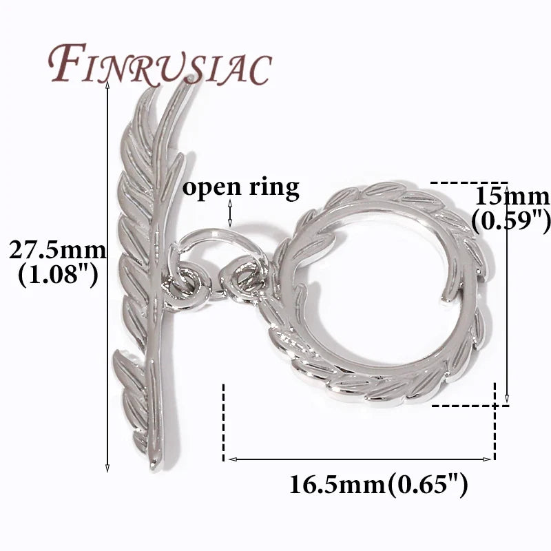 18K Gold Plated Toggle Clasp – Brass OT Connector for DIY Jewelry