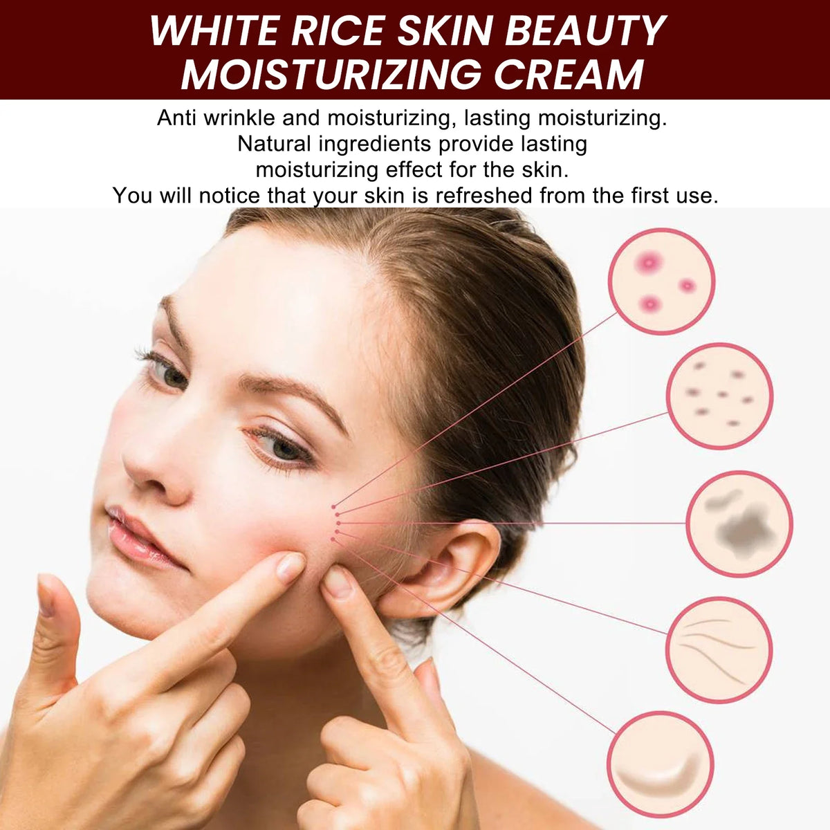 OUHOE Rice Cream – Anti-Aging Collagen Face Moisturizer 30g
