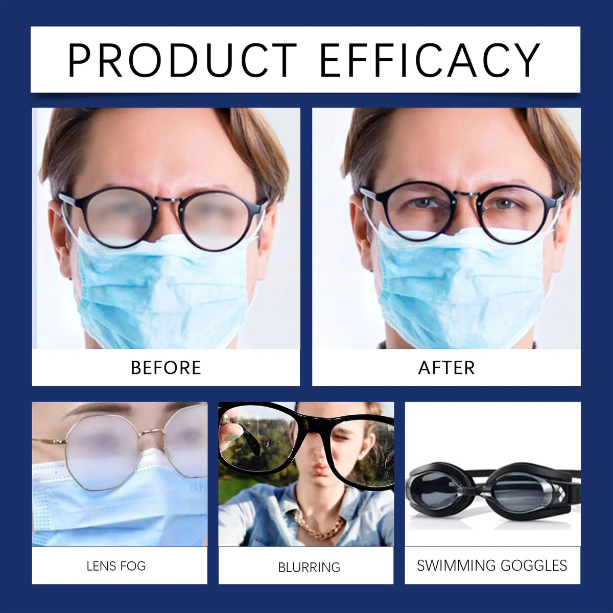 Jue-Fish Anti-Fog Eyeglass Lens Cleaning Spray 20ml