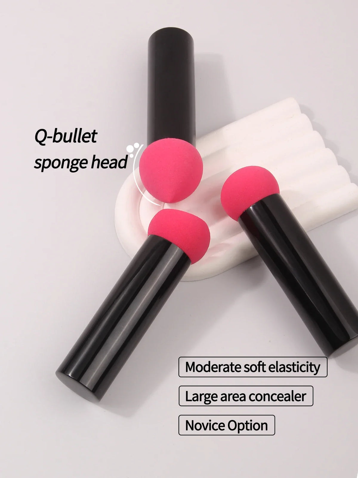 Mushroom Powder Puff Black Metal Handle Sponge Foundation