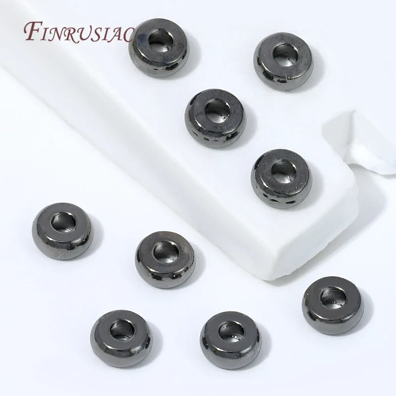 Black Plated Brass Donut Spacer Beads – DIY Jewelry Findings