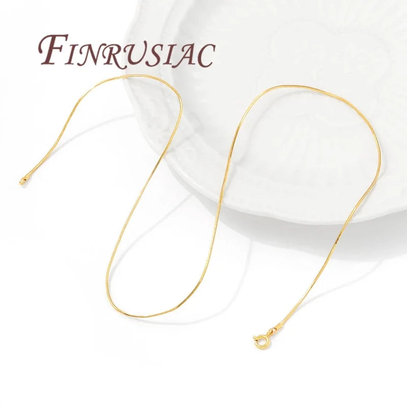 18K Gold Plated Snake Chain Necklace | DIY Jewelry Supply