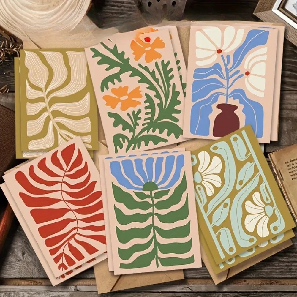 Boho Floral Thank You Cards with Envelopes — 12 or 24 Pack