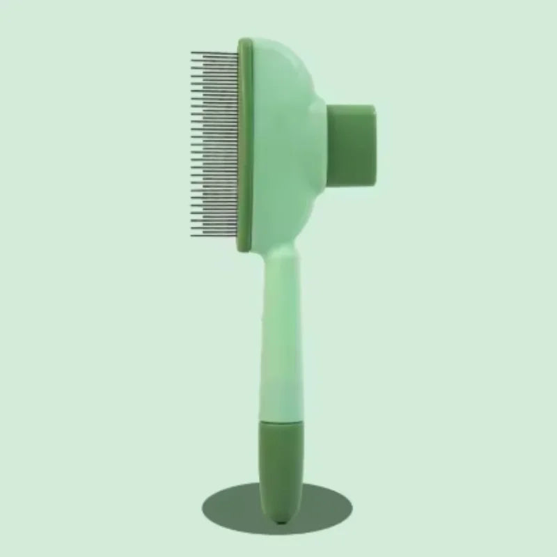 Self-Cleaning One-Button Pet Brush – Dog & Cat Grooming Comb