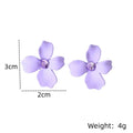 Colorful Flower Dangle Earrings – Acrylic & Rhinestone Studs