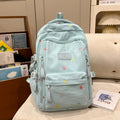 Embroidered Large Capacity Nylon School Backpack