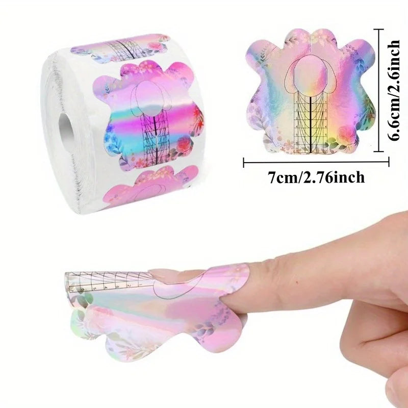 100/300Pcs Nail Extension Form Stickers for Gel & Acrylic