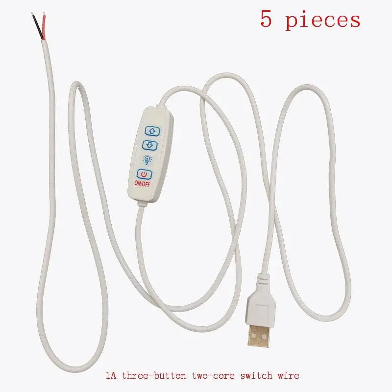 USB 5V 4-Key LED Dimmer Controller 2CH CCT Bicolor Switch