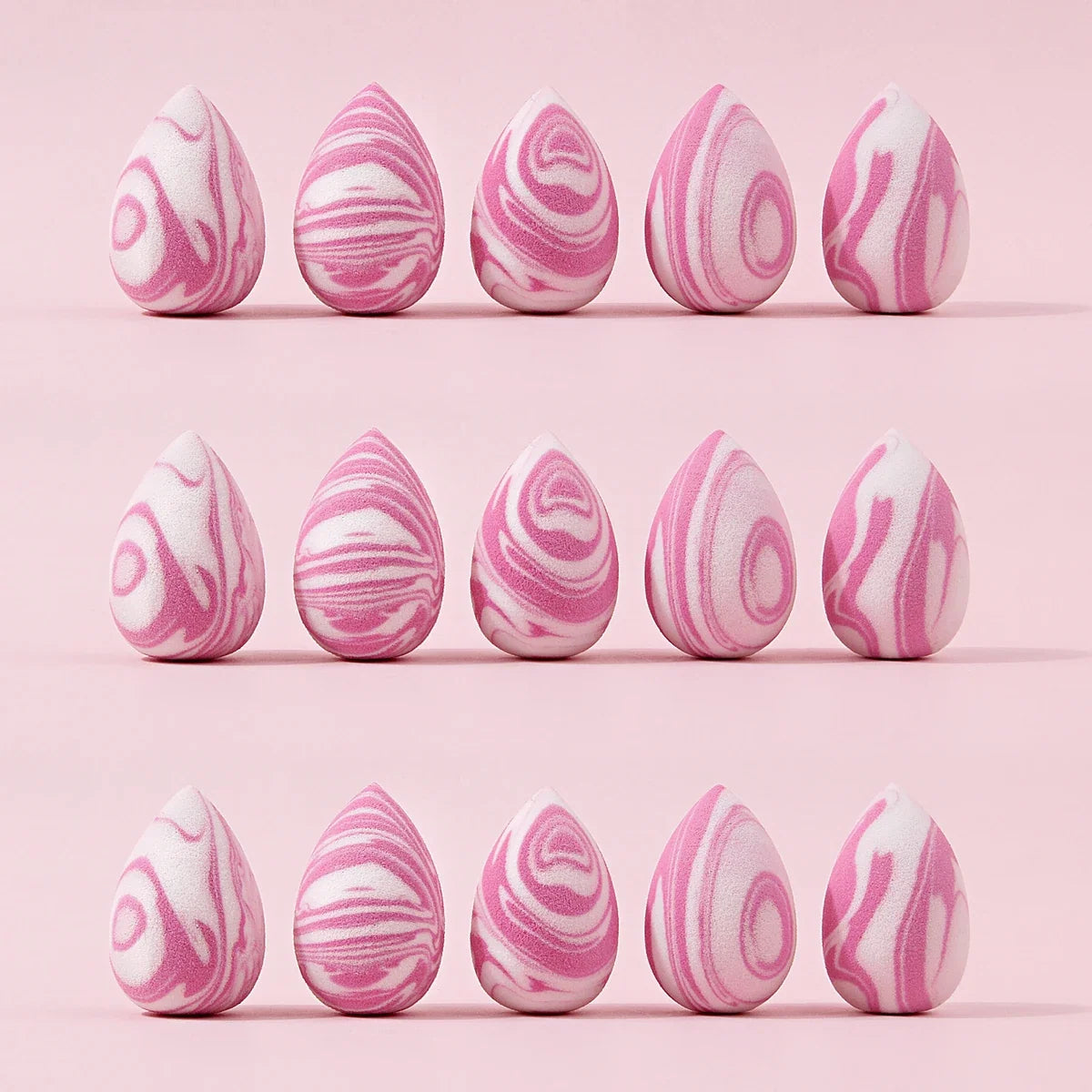 15Pcs Mini Marble Makeup Sponges – Dry & Wet Cosmetic Puffs