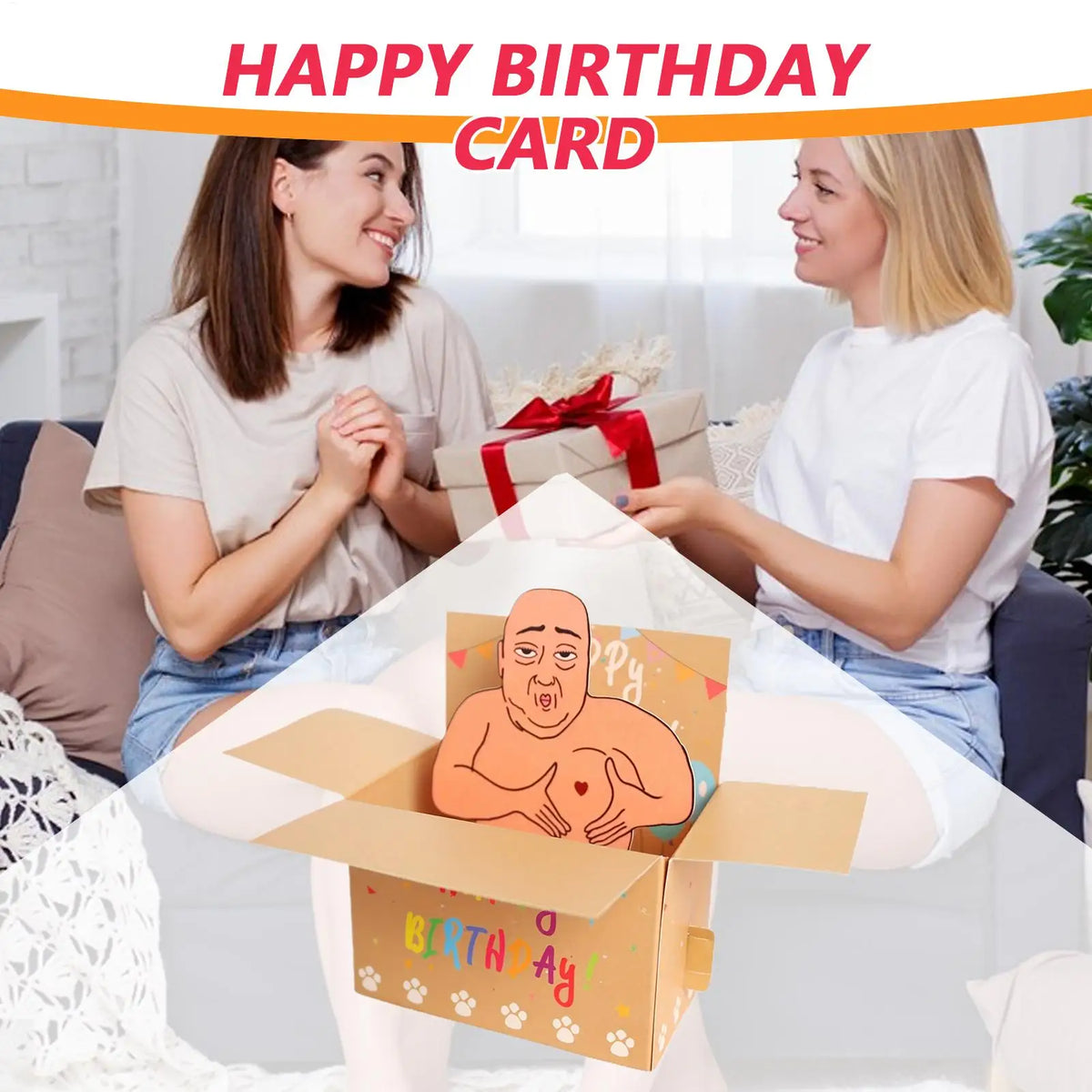 Funny 3D Pop-Up Happy Birthday Card – Whimsical Design