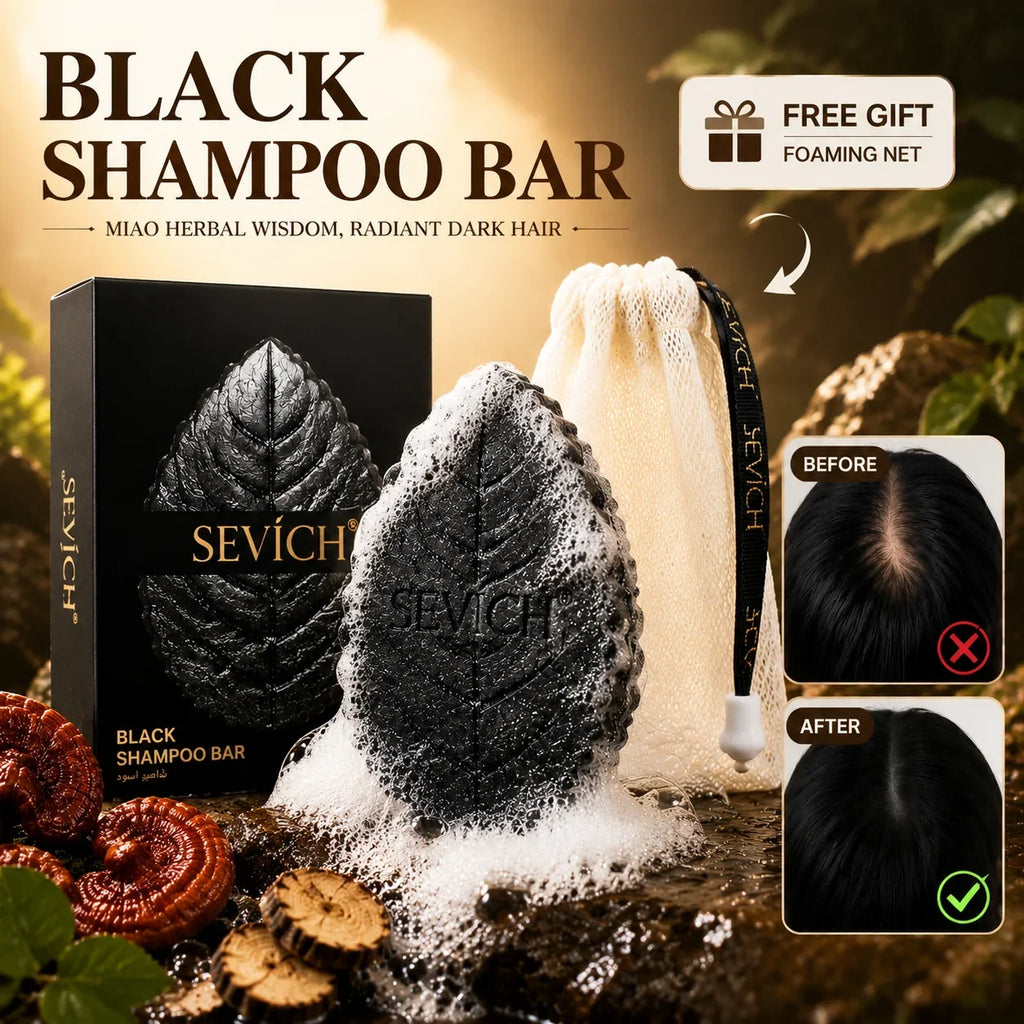 SEVICH Herbal Black Solid Shampoo Bar 120g | Oil Control