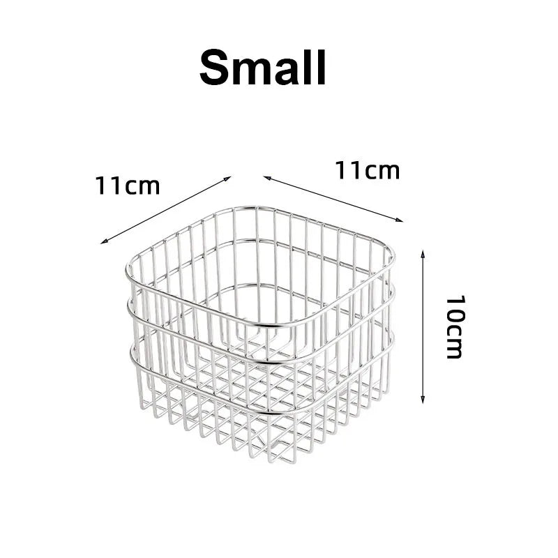 Stainless Steel Cosmetic Organizer | Makeup Brush Storage Basket