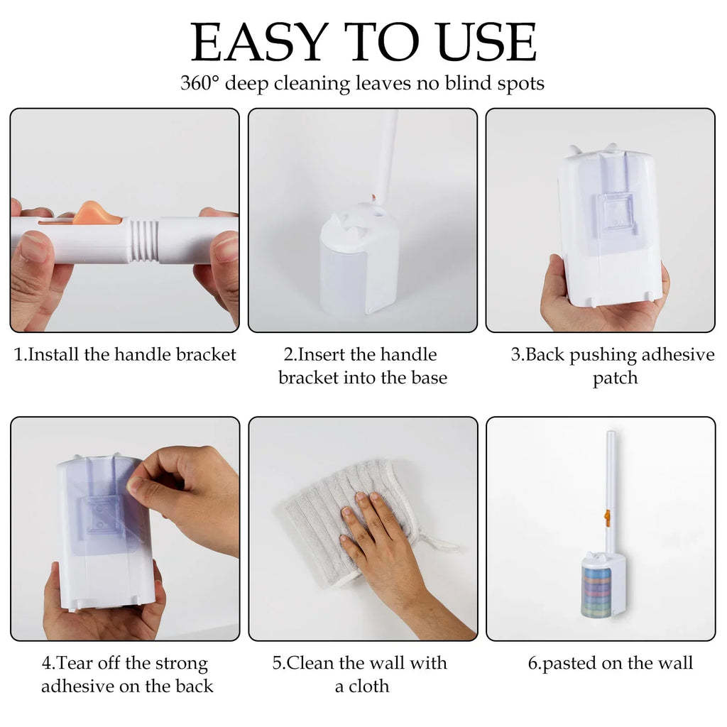 Toilet Brush Kit – 21 Disposable Heads & Wall Mount Holder