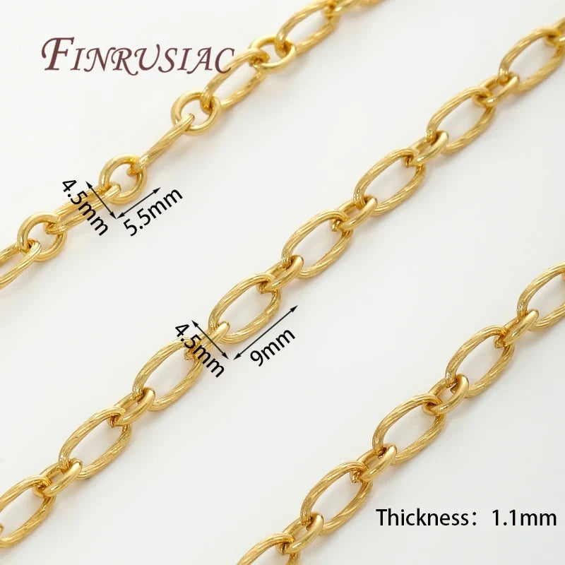 18K Gold Plated Brass Chain – DIY Necklace Jewelry Making